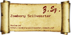 Zombory Szilveszter névjegykártya